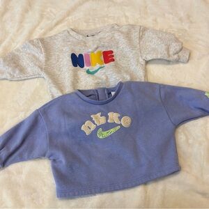 Nike Baby Gray Sweatshirt & One Piece 12 months